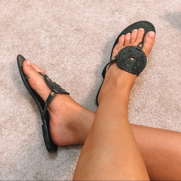jack rogers black jelly sandals